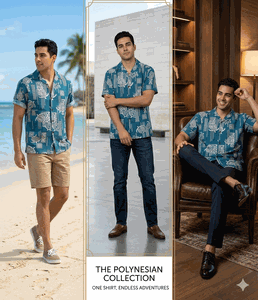 Polynesian Honu Men's Aloha Shirt Teal