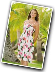 Princess Plumeria Pink Hawaiian Tube Dress Princess Plumeria Pink Hawaiian Tube Dress