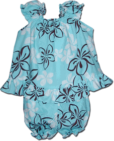 Quick Sand Blue Infant Hawaiian Cabana Set 