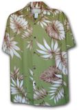 Rayon Hawaiian Shirts Tropical Aloha Sage Rayon Hawaiian Shirts Tropical Aloha Sage