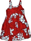 Red Toddlers Hawaiian Dress White Hibiscus Red Toddlers Hawaiian Dress White Hibiscus