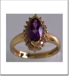Ring Size 6.5-Amethyst-13 Ring Size 6.5-Amethyst-13