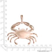 Rose Sterling Silver Crab Classic Pendant Hawaii