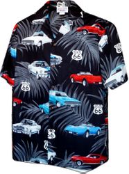Rout 66 and Classic Cars Mens Shirts Black