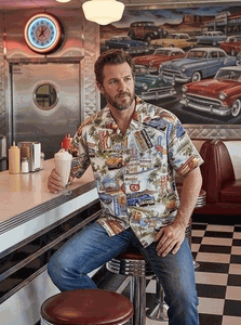 Route 66 Scenics Blue Car Shirts Route 66 Scenics Blue Car Shirts