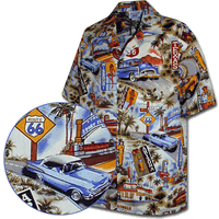 Route 66 Scenics Car Shirts Sand