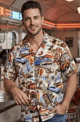 Route 66 Scenics Car Shirts Sand Route 66 Scenics Car Shirts Sand
