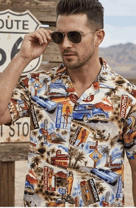 Route 66 Scenics Car Shirts Sand Route 66 Scenics Car Shirts Sand