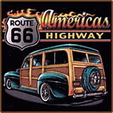 Route 66-Woodie T-Shirts Route 66-Woodie T-Shirts