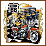 Rt 66 Hot Rod Adult T-Shirts