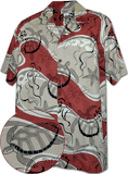 Sea Turtle Men's Hawaiian Shirt Burgundy