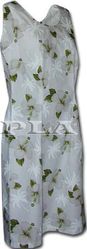Simple Hibiscus Island White Tank Dress (L)