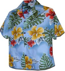 Spring Blooming Slate Womens Hawaiian Shirts Slate