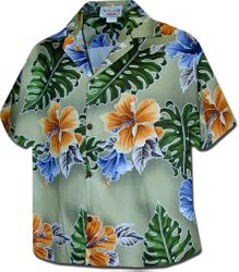 Spring Blooming Womens Hawaiian Shirts Green