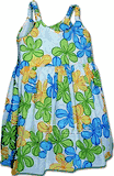 Spring Garden Blue Toddlers Hawaiian Dresses Spring Garden Blue Toddlers Hawaiian Dresses