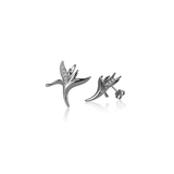 Sterling Silver Bird of Paradise Classic CZ Earrings Sterling Silver Bird of Paradise Classic CZ Earrings