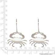 Sterling Silver Crab Classic Beach Dangling Earrings Hawaii