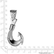 Sterling Silver Fish Hook Tribal Maui Pendant Hawaii