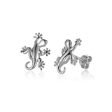Sterling Silver Gecko Chilling Earrings Sterling Silver Gecko Chilling Earrings