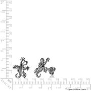 Sterling Silver Gecko Chilling Earrings