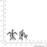 Sterling Silver Honu Turtle Simple Earrings