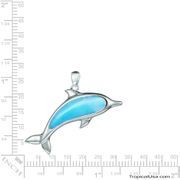Sterling Silver Larimar Blue Dolphin Ocean Pendant Hawaii