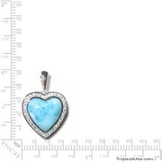 Sterling Silver Larimar Blue Heart Ocean Soul Pendant Hawaii