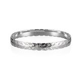 Sterling Silver Maile Plumeria Bangle 10mm Elegant Sterling Silver Maile Plumeria Bangle 10mm Elegant