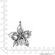 Sterling Silver Orchid Aloha Flower Pendant Hawaii