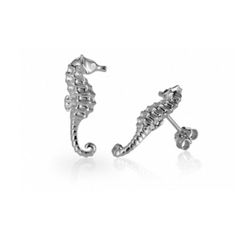 Sterling Silver Seahorse Playful Earrings