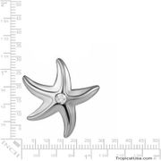 Sterling Silver Starfish CZ Soul Pendant Hawaii, 18" Necklace