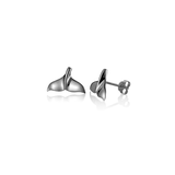 Sterling Silver Whale Tail Smooth Earrings Sterling Silver Whale Tail Smooth Earrings