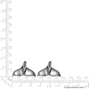 Sterling Silver Whale Tail Smooth Earrings