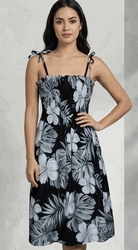 Summer Dresses Hibiscus Blossom Black Hawaiian Tube Style Summer Dresses Hibiscus Blossom Black Hawaiian Tube Style