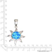 Sun Blue Core Opal Sterling Silver Pendant Hawaii