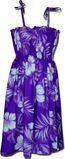Sun Dress Hibiscus Blossom Purple Hawaiian Tube Style