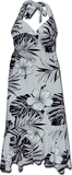 Sun Dress Hibiscus Blossom White Hawaiian Halter Style