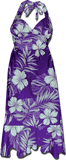 SunDress Hibiscus Bloosom Purple Hawaiian Halter Dresses