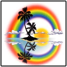 Sunset With Rainbow Tees