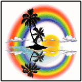 Sunset With Rainbow Tees Sunset With Rainbow Tees