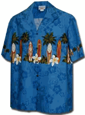 Surf Up Boy Blue Hawaiian Shirts