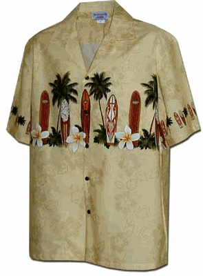 Surf Up Boy Cream Hawaiian Shirts