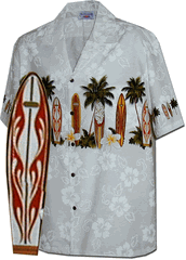 Surf Up Hawaiian Shirts White