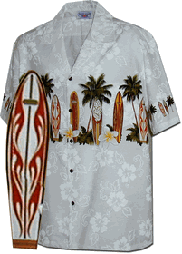 Surf Up Hawaiian Shirts White