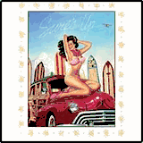 Surfs Up-Pinup Classic Tees (XL)