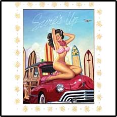 Surfs Up-Pinup Classic Tees (XL)