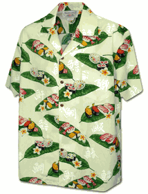 Sushi Men's 100% Cotton Hawaiian Shirt 3950Cream