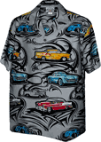 Tatoo with Classic Car Men's Shirts Grey
