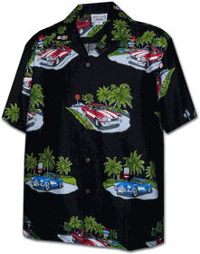 The 50's Cars Matched Front Shirts Black