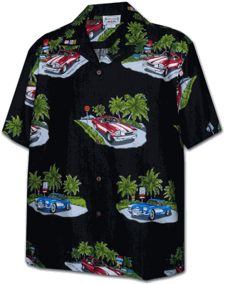 The 50's Cars Matched Front Shirts Black